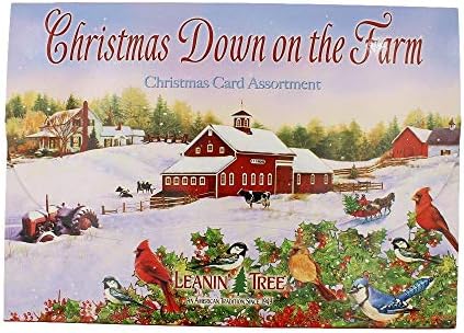 עץ רזה חג מולד על מבחר כרטיס חג המולד בחווה