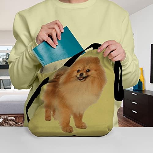 מתנות פומרניות לבעלי חובבי כלבים - תיקי כתפיים לשימוש חוזר עם כלבים על - 4 צבעים